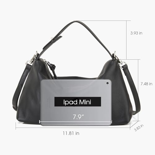 Premium Full-Grained Leather Crossbody Bags for Women, Slouchy Shoulder Bag with Adjustable Strap and Tote Handbag2