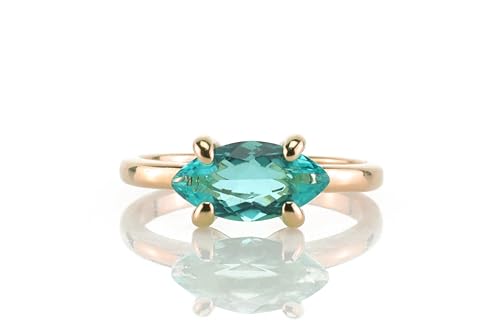 Pierre de naissance octobre bague marquise or tourmaline - 7
