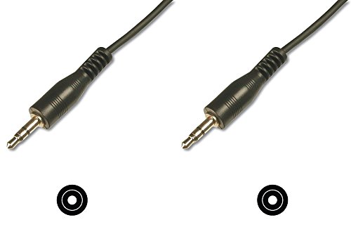 DIGITUS Audio-Anschlusskabel - 3,5mm Klinke auf 3,5mm Klinke - AUX-Kabel - Stereo-Kabel - 2,5m - schwarz - für Stereoanlagen, Heimkino, Soundbar, Computer