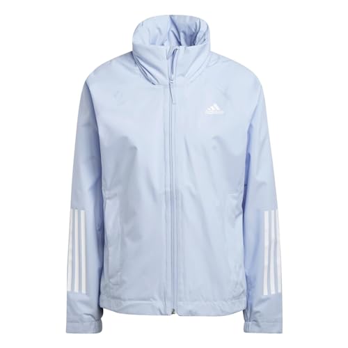 adidas Damen BSC 3-Stripes RAIN.RDY Jacket, Blue Dawn, L