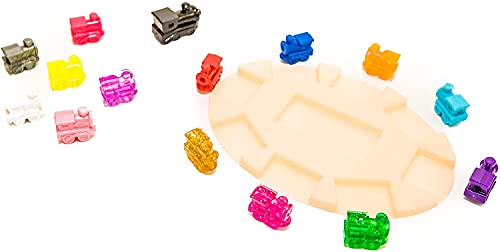 Bello Games Hub oval para 8 jugadores y 15 trenes para dominó