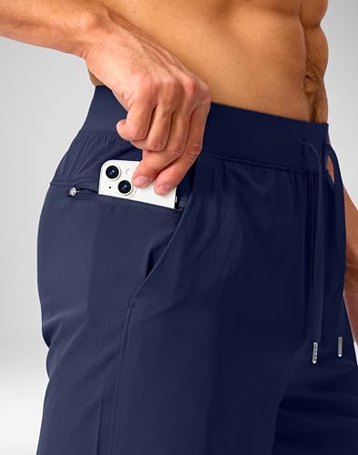 Image of Soothfeel Men's Running Shorts with Zipper Pockets 9 inch / 7 inch / 5 inch Quick Dry Eight Basketball Gym Workout Athletic Shorts