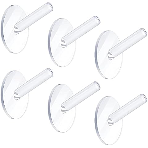 Queekay 6-Piece Acrylic Wall Hooks Cover