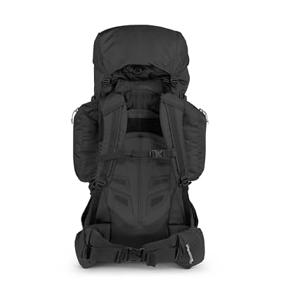 Kelty Coyote 60-105 Liter Internal Frame Backpack - Hiking, Backpacking, Travel, Adjustable Torso (65L / Black)