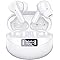 Fhumsh Wireless Earbuds Bluetooth 5.4 HiFi Stereo Headphones, 50H Playback in Ear Buds with LED Digital Display for Office/Running/Workout Oil White