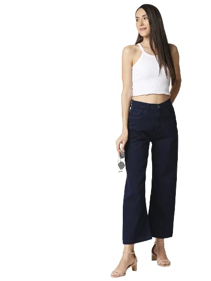 Image of HIGH STAR Women's High Rise Wide Leg Stretchable Jeans