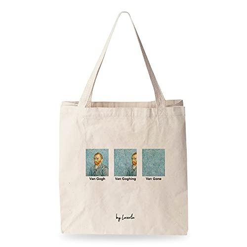 Loxato Tote Bag Femme Toile - Sac Cabas Coton Art - Fourre-Tout Original – vue 4