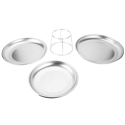 TableTop King 3-Tier Seafood Tower Set with Large Aluminum Trays and Stand