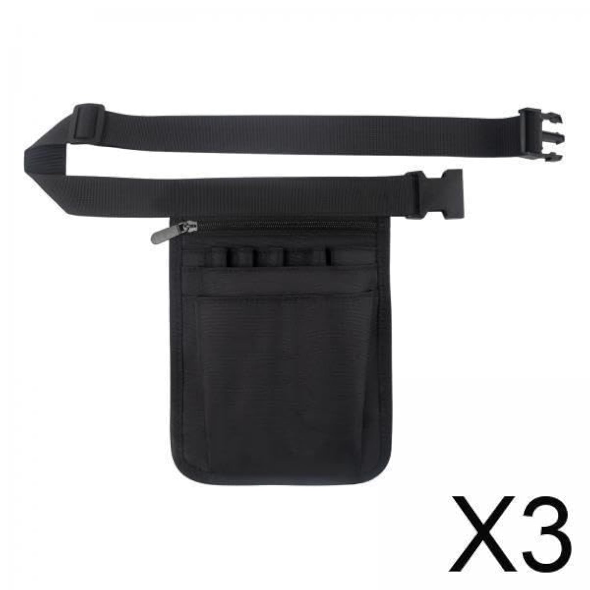 Durable Black Nurse Organizer Belt Bag for Tools