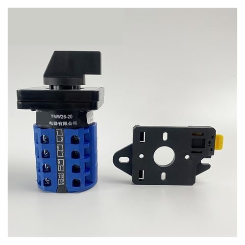 Selector de cambio multiposición LW26-20 con interruptor giratorio de leva para carril DIN 5