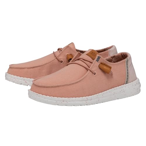 Image of HEYDUDE Women's Wendy Washed Canvas | Women's Shoes | Women's Lace Up Loafers | Comfortable & Light-Weight
