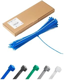 Haus Projekt Black 300x3.6mm Cable Ties Heavy Duty, 100pcs Premium Industrial Multi-Purpose Plastic Zip Tie Wraps, Indoor and Outdoor Use, Cable Management Wires, Office, Zip Ties Black Plastic Ties