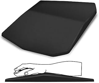 SOUNDANCE Ergonomic Mouse Pad with Wrist Rest Support, Thick Mousepad Relief Carpal Tunnel Pain, Entire Memory Foam with Non-Slip PU Gel Base for Computer Laptop Desktop Home Office, 14 x 8 Inch Black