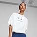 Puma Womens BMW MMS Statement Cropped Tee Crppd, Puma White, Large