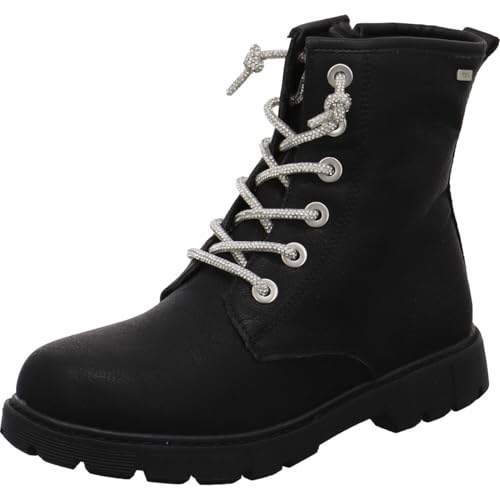 TOM TAILOR Mädchen Stiefel aus Textil in Schwarz mit...
