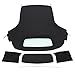 KUAFU Convertible Soft Top Compatible with 2009-2015 Mini Cooper/S Cabrio Black Sailcloth Vinyl Top W/Clear Heated Glass Window