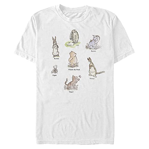 T-Shirt Winnie Disney Blanc 4XL Vêtement Grande Taille Homme Grand Tall