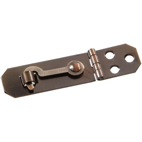 Hillman Solid Brass Decorative Mini Hasp with Hook Cover