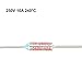 uxcell 250V 10A 240 Celsius Circuit Cut-off Temperature Thermal Fuse 10 Pcs