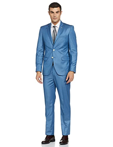 Image of Raymond Rayon Men's Full Sleeve Contemporary FIT Medium Blue Formal Suit