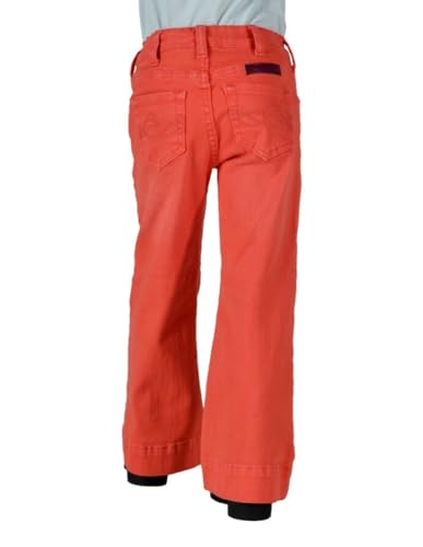Cowgirl Tuff Western Jeans Girls Tangerine Flare 4 Reg Orange GJTANG3