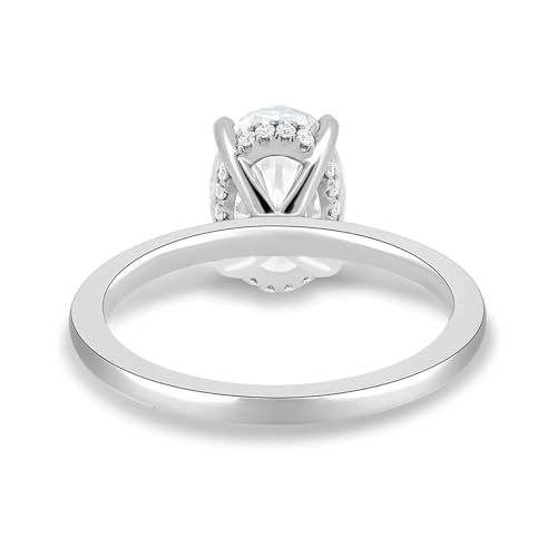 3.5 CT Elongated Oval Moissanite Engagement Rings for Women Handmade Wedding Bridal Ring Solitaire Hidden Halo Silver 10k 14k 18k Solid Gold Anniversary Promise Gift For Her4
