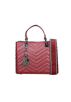 MARC ELLIS Borsa Krissy M Wave, Rosso, PVC, 23x12x9 cm, Tracolla Rimovibile, Doppio Manico