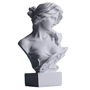 6″ H Greek Mythology Bust Statue Decor,Artemis Statues Roman Goddess Figurines,Used for Sketch Practice Aesthetics Statues and Sculptures and Indoor Filling Space for Living Room, Bedroom and Study