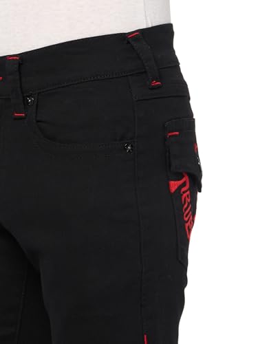 True Religion Men's Ricky Sn Flap 1/2" 32 Inseam-Embroidery3