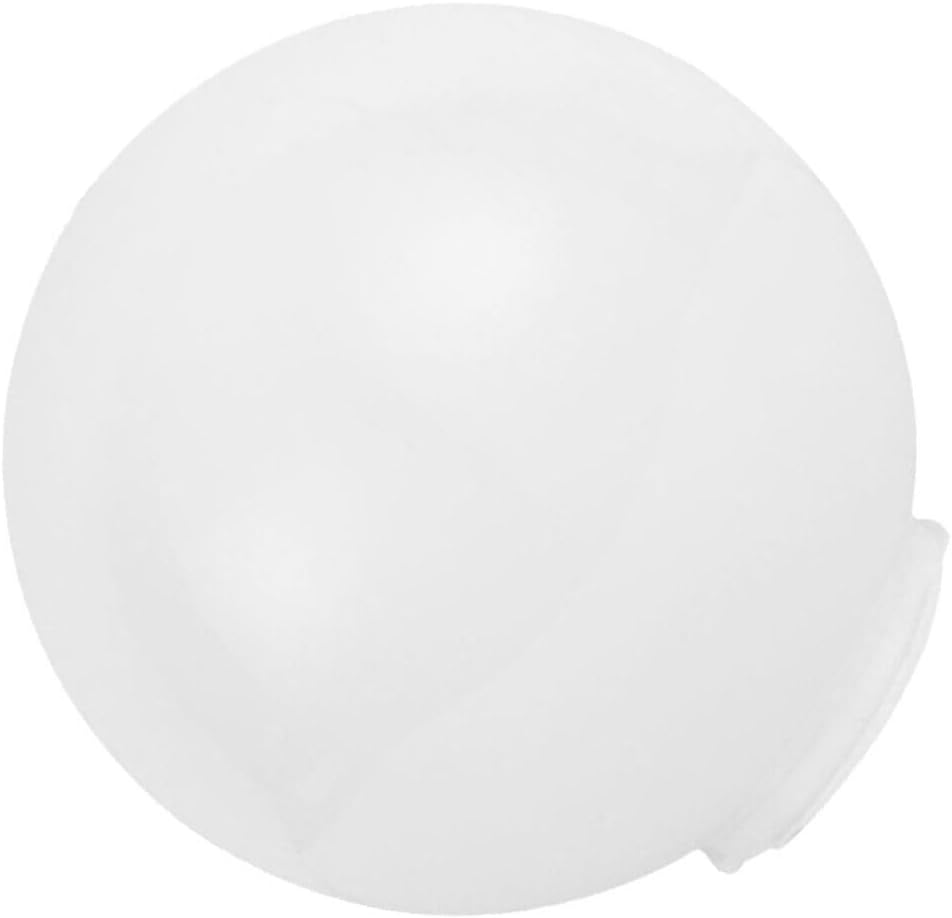 PRETYZOOM 12 Inch White Acrylic Replacement Globe Round Lamp Shade Covers for Ceiling Wall Fixtures Lamp Posts Streetlight 125mm
