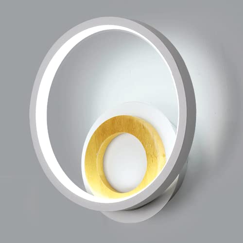 Lámpara de pared de anillo con diseño minimalista y acabados metálicos