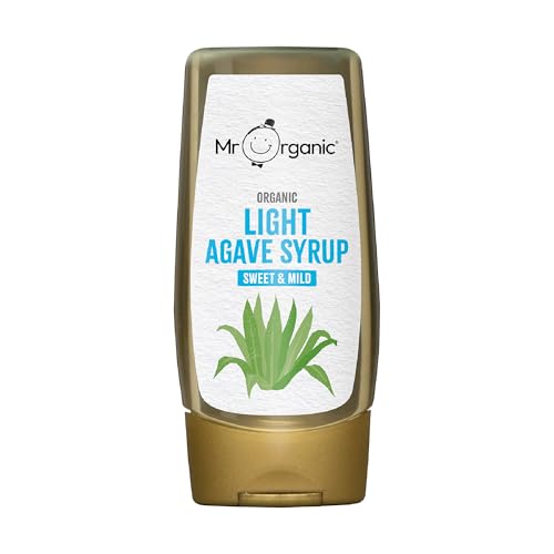 Mr Organic - Organic Light Agave Syrup 250ml - Non GMO & Preservative Free - Gluten Free & Vegan - Made With Organic Agave Syrup - Pack of 1