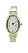 Ladies Oval Case Metal Bangle Cuff Fashion Watch Pearl Dial Wincci (Two Tone)