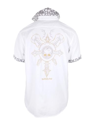 Rock Roll n Soul Men's Fashion ‘Time is Running Out II' Short Sleeve Button-Up Shirt 580SS3