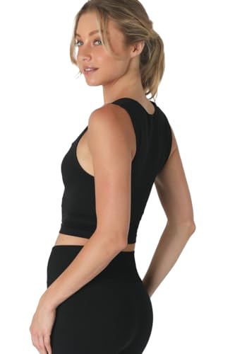 NIKIBIKI Women Seamless Clean Line Square Neck Crop Top, Made in U.S.A, One Size2