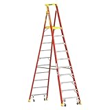 Podium Stepladder,10 ft,Fiberglass,300lb