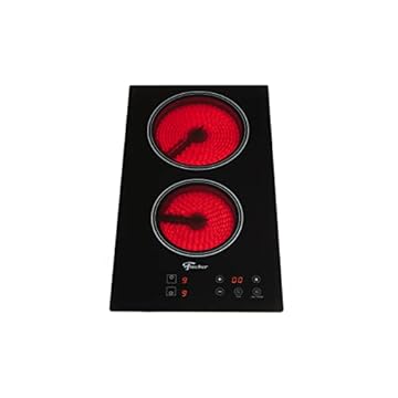 FISCHER COOKTOP ELɉTRICO TOUCH 2 BOCAS MESA VITROCERÂMICA PRETO 220V - 30004-73474