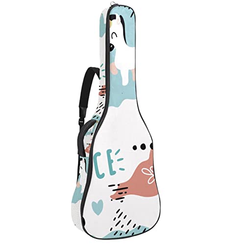 Housse pour guitare acoustique avec éléments dessinés à la main – 1 cm d’épaisseur – Housse de transport étanche – 101,6… - Les Beatles, Paul McCartney, John Lennon, RIngo Starr, George Harrison Housse pour guitare acoustique avec éléments dessinés à la main - 1 cm d'épaisseur - Housse de transport étanche - 101,6…