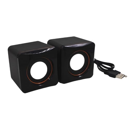 Navna Altavoz de computadora alimentado por USB 101Z con inserto de graves y uso de altavoz de juego, altavoz de subwoofer de escritorio para PC, portátil, altavoz de música