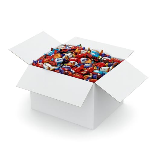 Milk Chocolate Bulk Buy Box 2.4kg – Assorted Treat-Size Chocolates & Biscuits – Halloween Trick or Treat Sweets, Christmas Stocking Fillers, Kids Party Favours, Piñata & Gift Box Mix