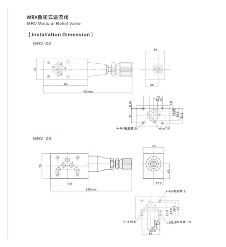 Réducteur de pression MRV-03A modulaire hydraulique MRV-03s - 4