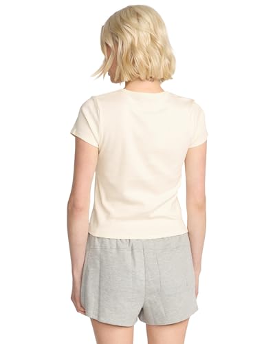 Image of Volcom Women's Have a Clue Short Sleeve Tee - Fitted T-Shirt with Striped Neck Taping