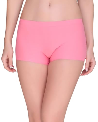 Image of LOURYN KOULYN Women's Ice Silk Seamless Boyshort Panty, (Pack of 3 Panty)