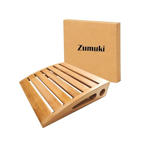 Zumuki Sauna Headrest-Handmade from Canadian Red Cedar Wood Sauna Head Rest with Classic Attractive Ergonomic Neck & Cervical Pillows Support