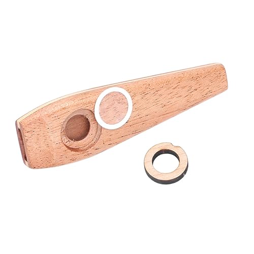 HEMOTON 1 Pieza Madera maciza Kazoo instrumentos musicales organos musicales flauta instrumento musical órgano musical instrumento kazoo ukelele instrumento orff mirlitón portátil Khaki