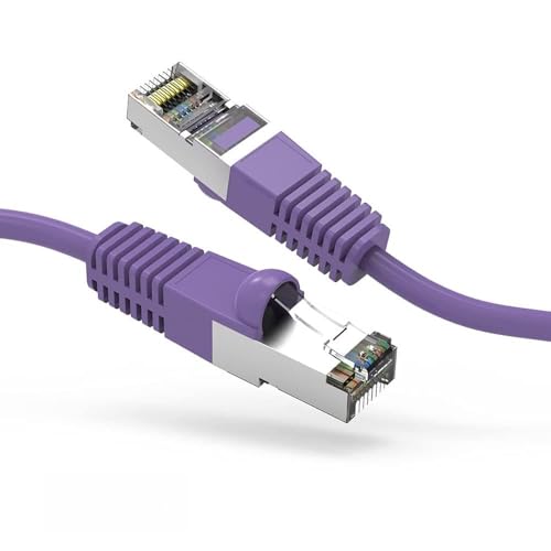 Cable de red Ethernet Cat6 blindado SSTP 20 pies morado