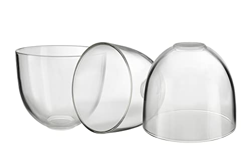 Image of Aspen Creative 23623-60-3, Clear Glass Shade for Lighting Fixture /Vanity Light /Wall Light, Size: 5-3 /4 inch D x 5-1 /8 inch H, 3Pcs /Pack