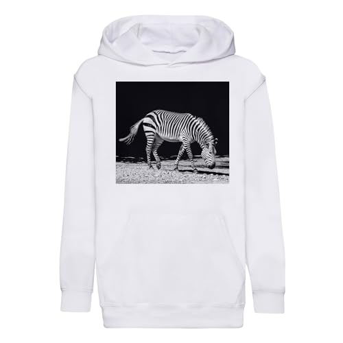 Hoodie enfant zèbre haut de gamme collection nature animaux sauvages imprimé photo