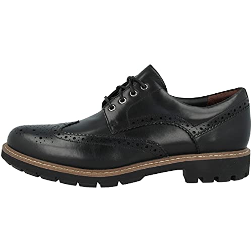 Clarks Batcombe Wing Scarpe Stringate Derby Uomo, Nero (Black...