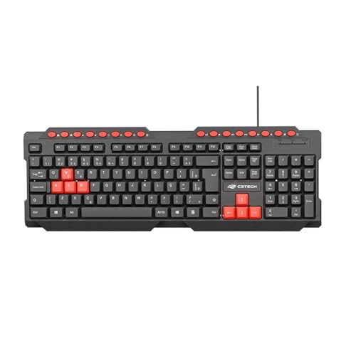Teclado Gamer C3Tech KG-10V2BK, ABNT2, USB, Teclas Multimídia, Pr...